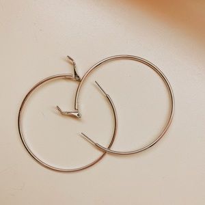 Large Silver Hoop Earrings